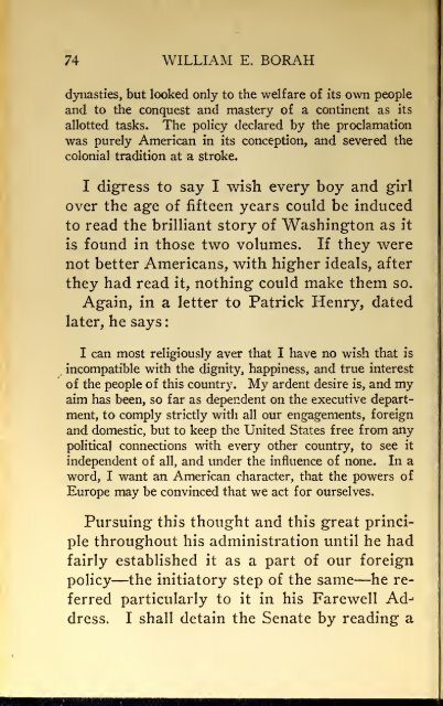 AMERICAN PROBLEMS by WILLIAM E.BORAH 1924