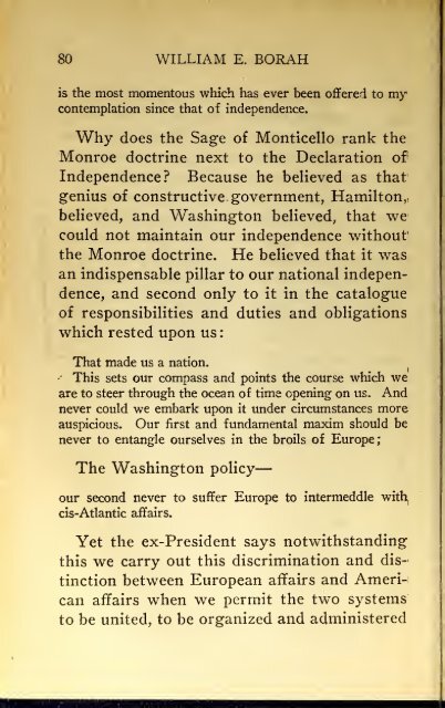 AMERICAN PROBLEMS by WILLIAM E.BORAH 1924