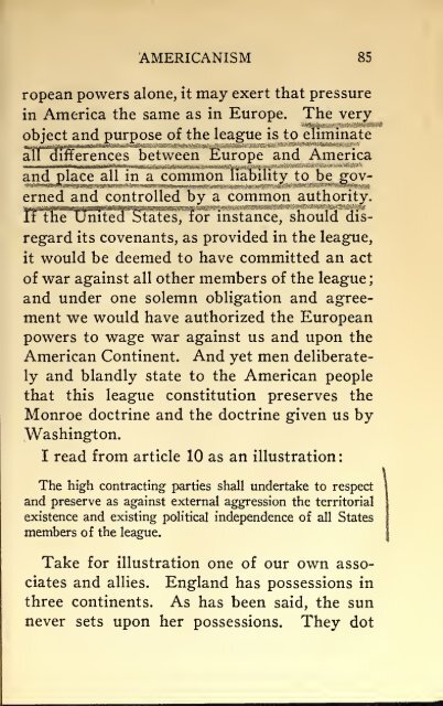 AMERICAN PROBLEMS by WILLIAM E.BORAH 1924