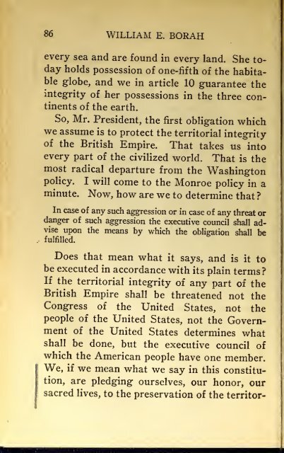 AMERICAN PROBLEMS by WILLIAM E.BORAH 1924