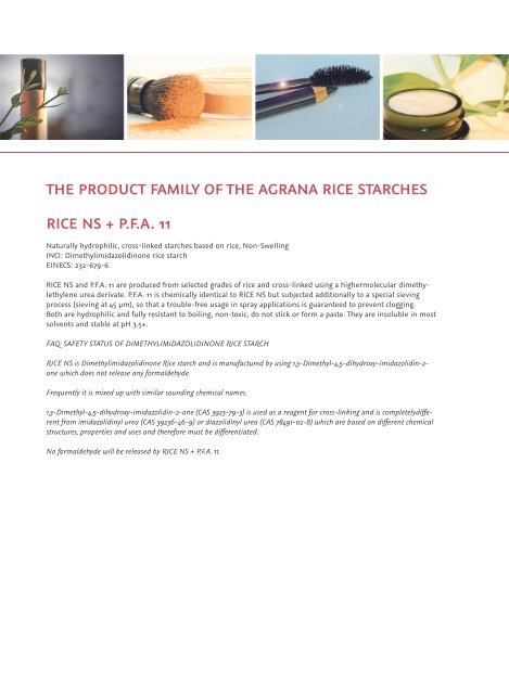 AGRANA rice starch