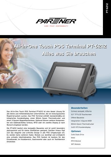 All-in-One Touch POS Terminal PT-6212 Alles was Sie brauchen All ...