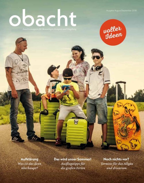 obacht Familienmagazin August/September 2018