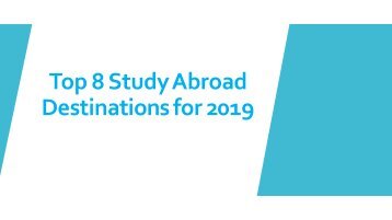 Top 8 Study Abroad Destination for 2019