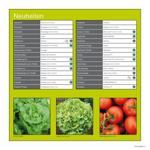 Gemüsesaatgut Katalog 2018 | 2019