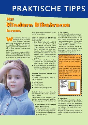 Mit Kindern Bibelverse lernen - KEB