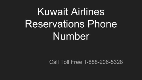 Kuwait Airlines Reservations Phone Number