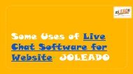 Some Uses of Live Chat Software for Website