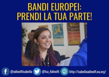 BANDI EUROPEI: PRENDI LA TUA PARTE!