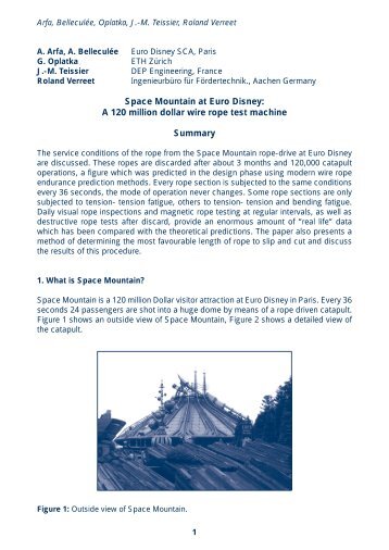 Space Mountain at Euro Disney: A 120 million ... - Roland Verreet