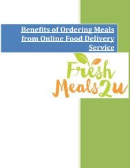 Benefits of Ordering Meals from Online Food Delivery Service