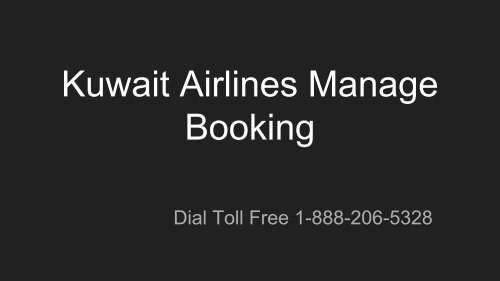 Kuwait Airlines Manage Booking