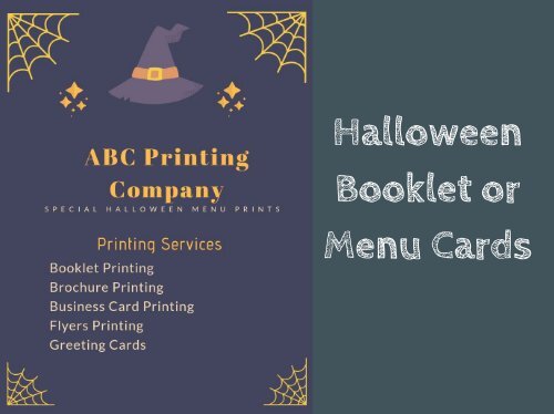 Awesome Printing Design and Services for Halloween 2018