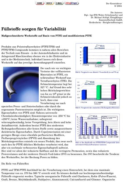 Füllstoffe sorgen für Variabilität - ElringKlinger Kunststofftechnik