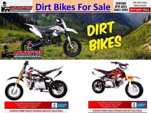 Dirt Bikes For Sale