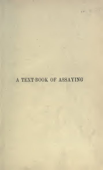 5 A Textbook of Assaying 1920