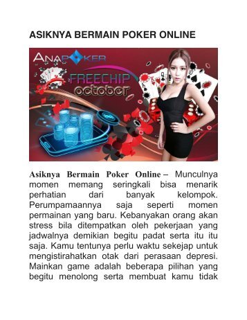 ASIKNYA BERMAIN POKER ONLINE