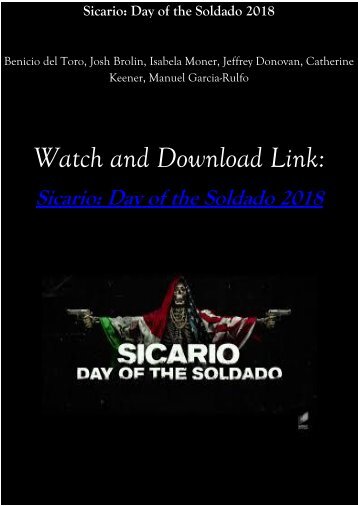 Movie Online Sicario Day of the Soldado 2018 Full Download hd-bluray