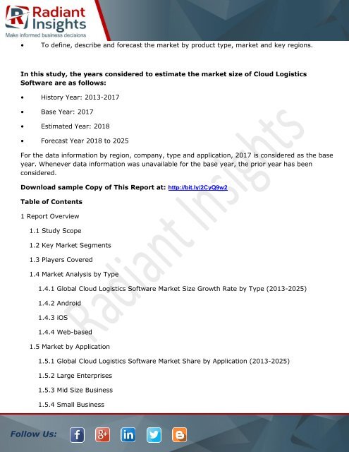 Cloud Logistics Software Market in Depth Research by Field Experts during 2018-2025