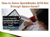 How to Solve QuickBooks 2018 Not Enough Space issue