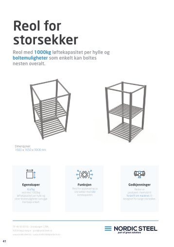 Reol for storsekker