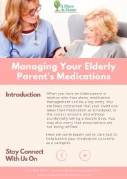 Medication Management Tips For Your Parents | A Place to Home