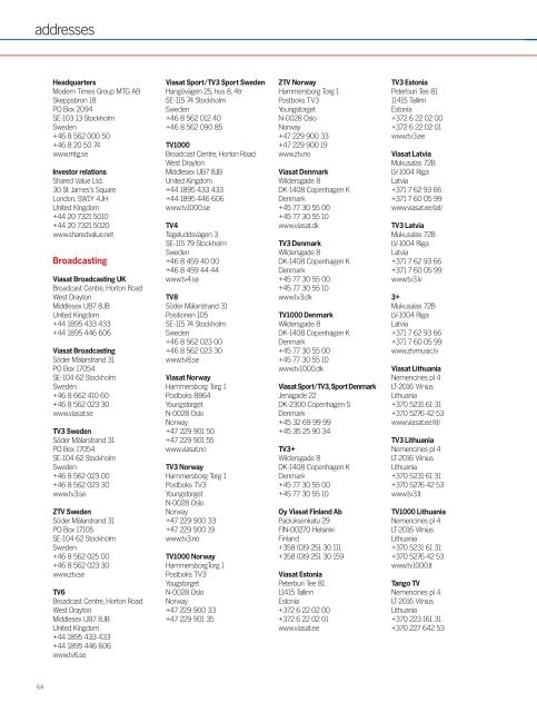 Annual Report 2003 - Modern Times Group MTG AB