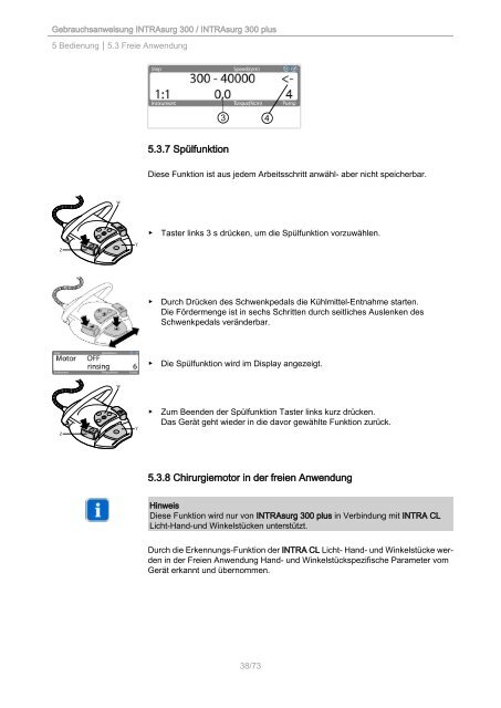 Gebrauchsanweisung INTRAsurg 300 / INTRAsurg 300 plus