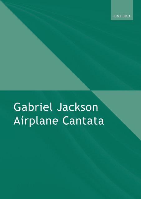 Gabriel Jackson -  Airplane Cantata