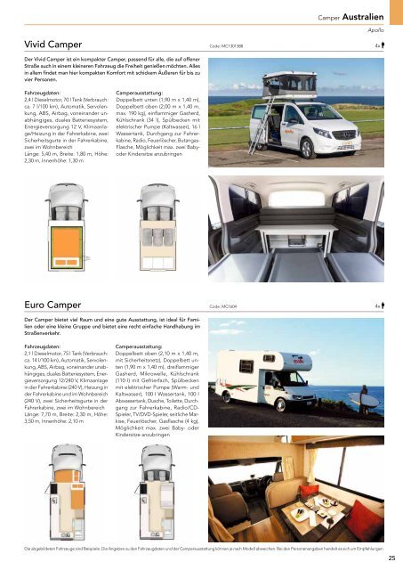 Camper 2019/20 - Schweizer Preise