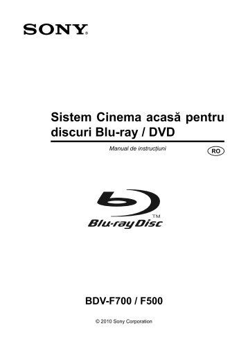 Sony BDV-F700 - BDV-F700 Istruzioni per l'uso Rumeno