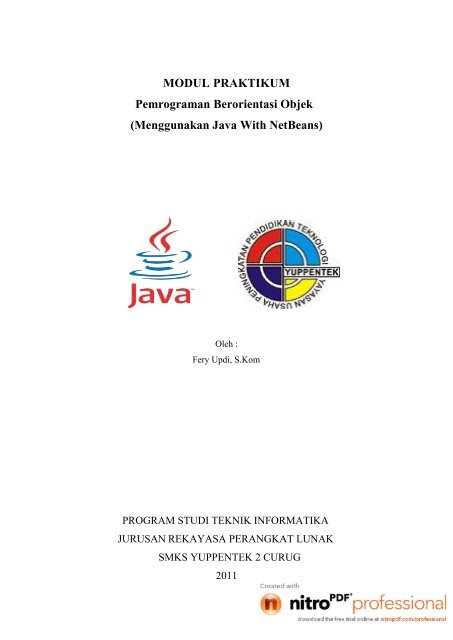 MODUL PRAKTIKUM (Menggunakan Java With NetBeans ...