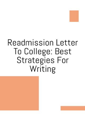 Readmission Letter to College: Best Strategies for Writing