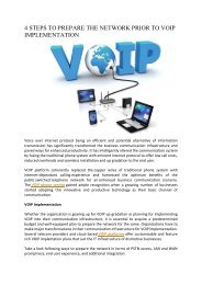 4 STEPS TO PREPARE THE NETWORK PRIOR TO VOIP IMPLEMENTATION