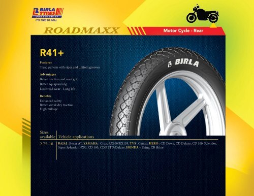 Birla Tyres Motorcycle Catalogue