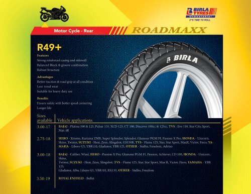 Birla Tyres Motorcycle Catalogue