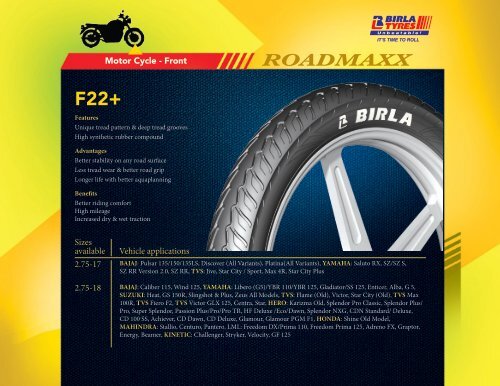 Birla Tyres Motorcycle Catalogue