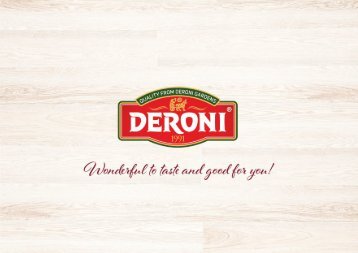 DERONI CATALOGUE SAUCES 2018