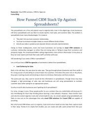 How Funnel CRM Stack Up Against Spreadsheets-converted