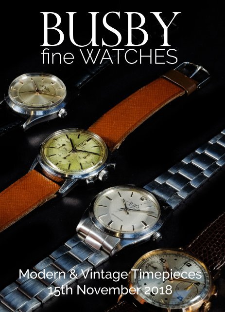 Busby Modern and Vintage Timepieces 15th November 2018