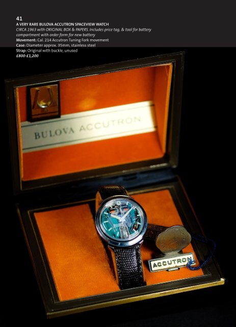 Busby Modern and Vintage Timepieces 15th November 2018