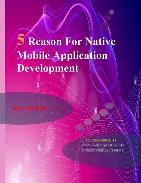 5 Reason For Native Mobile Application Developmen1