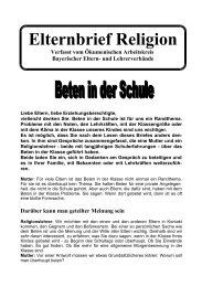 Elternbrief Religion - KEG Bayern