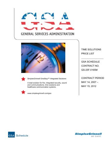 GENERAL SERVICES ADMINISTRATION - SimplexGrinnell.com