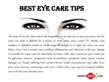 Best Eye Care Tips