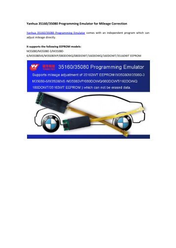 Yanhua 35160/35080 Programming Emulator for Mileage Correction - obd2shop.co.uk