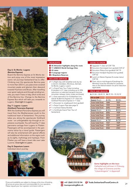 Switzerland Travel Centre - Experience Switzerland - Summerbrochure 2019