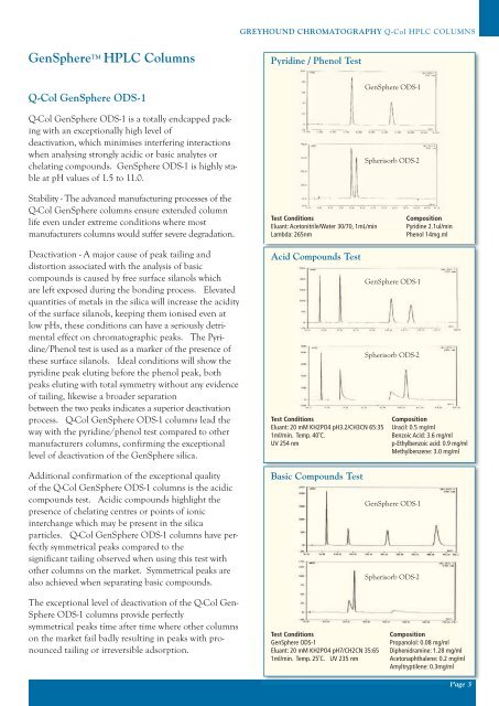 Greyhound Chromatography Q-Col Catalogue 2