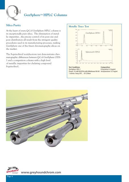 Greyhound Chromatography Q-Col Catalogue 2