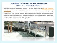 Tempered Curved Glass — A New Age Elegance Factor in Architectural Industry